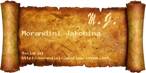 Morandini Jakobina névjegykártya